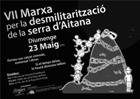 VII Marxa per la Desmilitarizatci de la Serra dAitana (convocatoria y cartel)